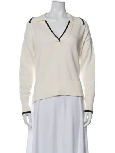 Pre-owned Veronica Beard V-neck Sweater In Neutral