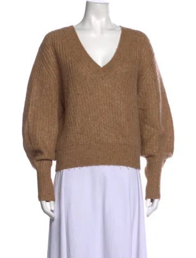 Pre-owned Veronica Beard V-neck Sweater In Neutral