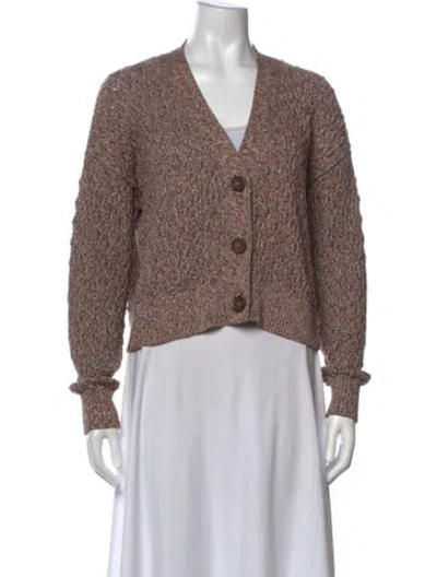 Pre-owned Veronica Beard V-neck Sweater In Neutrals