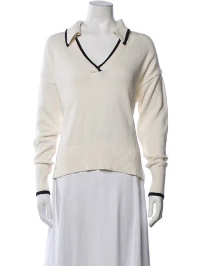 Pre-owned Veronica Beard V-neck Sweater In Neutrals