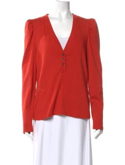 Pre-owned Veronica Beard V-neck Sweater In Orange