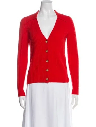 Pre-owned Veronica Beard V-neck Sweater In Orange