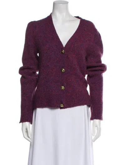 Pre-owned Veronica Beard V-neck Sweater In Purple