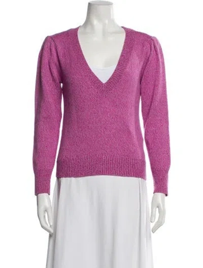 Pre-owned Veronica Beard V-neck Sweater In Purple