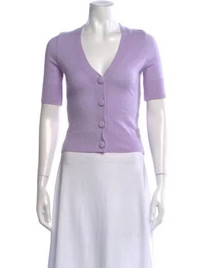 Pre-owned Veronica Beard V-neck Sweater In Purple