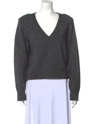 Pre-owned Veronica Beard V-neck Sweater W/ Tags In Black