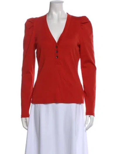 Pre-owned Veronica Beard V-neck Sweater W/ Tags In Orange