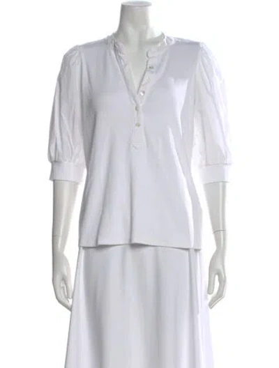 Pre-owned Veronica Beard V-neck Sweater In White
