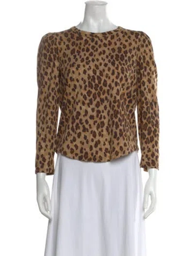 Pre-owned Veronica Beard V-neck Three-quarter Sleeve Polo In Brown