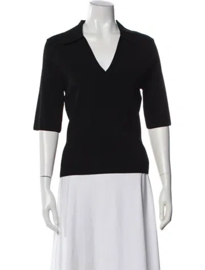 Pre-owned Veronica Beard V-neck Three-quarter Sleeve Top In Multi