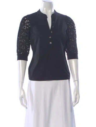 Pre-owned Veronica Beard V-neck Three-quarter Sleeve Top W/ Tags In Gray