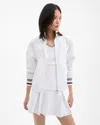 Veronica Beard Volley Track Jacket In White
