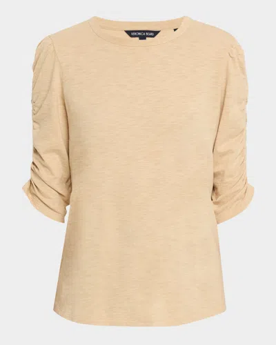 VERONICA BEARD WALDORF RUCHED-SLEEVE TEE