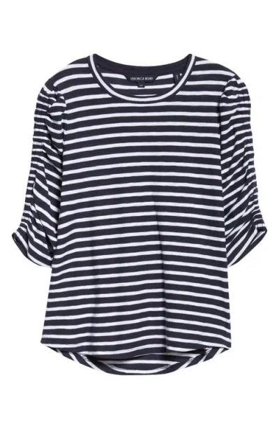 Veronica Beard Waldorf Stripe T-shirt In Navy White