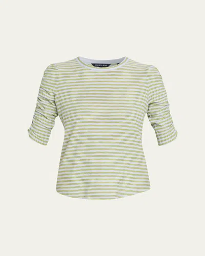 Veronica Beard Waldorf Stripe Tee In Green
