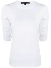Veronica Beard Waldorf Cotton T-shirt In White