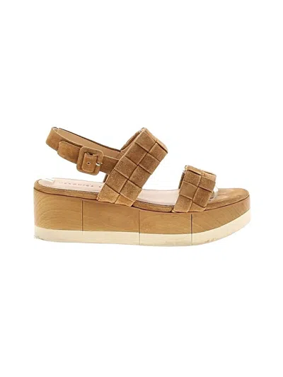 Pre-owned Veronica Beard Wedges In Brown