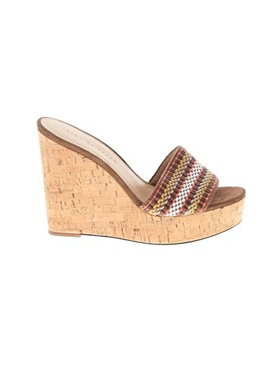 Pre-owned Veronica Beard Wedges In Tan