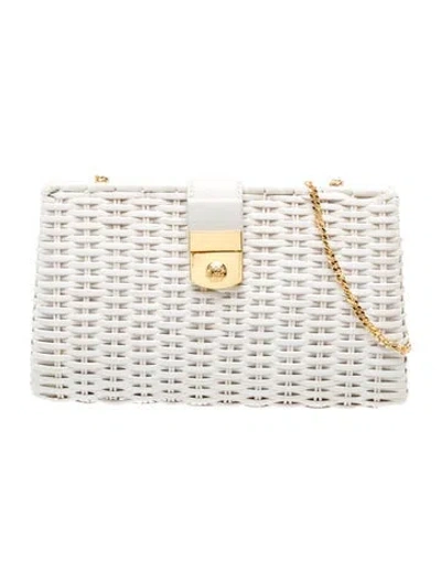 Pre-owned Veronica Beard Wicker Clutch In Neutral