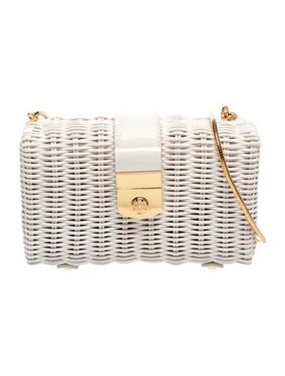 Pre-owned Veronica Beard Wicker Clutch In Neutral