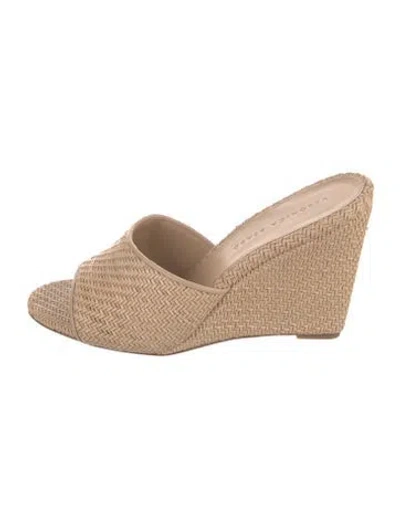 Pre-owned Veronica Beard Wicker Espadrilles In Neutral
