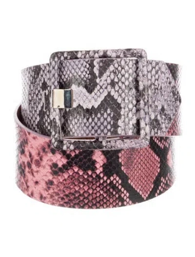 Pre-owned Veronica Beard Wide Leather Belt In Multi