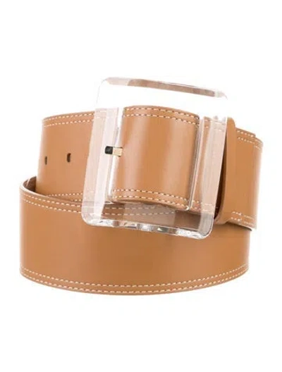 Pre-owned Veronica Beard Wide Leather Belt In Neutral