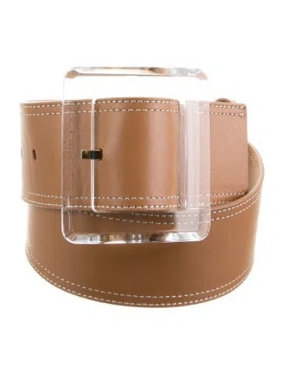 Pre-owned Veronica Beard Wide Leather Waist Belt In Brown