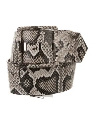 Pre-owned Veronica Beard Wide Leather Waist Belt W/ Tags In Neutral