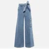 Veronica Beard Wide Leg Jean In Silverwood