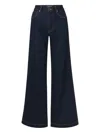 Veronica Beard Kasey Mid Rise Wide Leg Jeans In Indigo Rinse In Blue