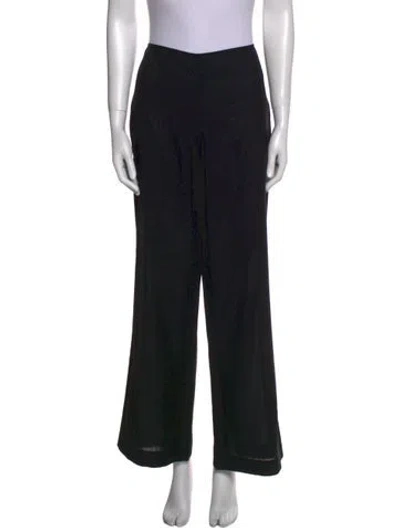 Pre-owned Veronica Beard Wide Leg Pants In Black