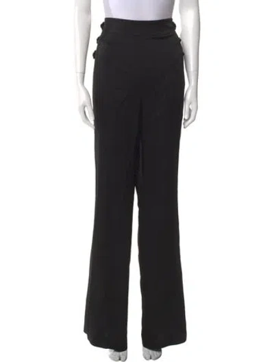 Pre-owned Veronica Beard Wide Leg Pants In Black