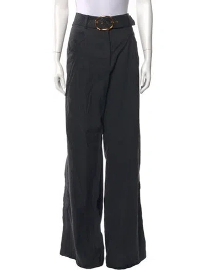 Pre-owned Veronica Beard Wide Leg Pants In Black