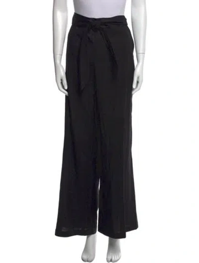 Pre-owned Veronica Beard Wide Leg Pants In Black