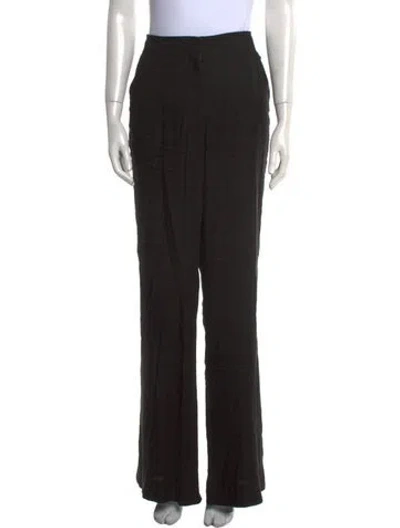 Pre-owned Veronica Beard Wide Leg Pants In Black