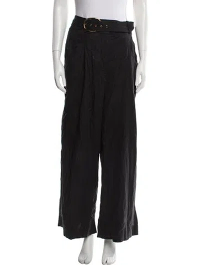 Pre-owned Veronica Beard Wide Leg Pants In Black