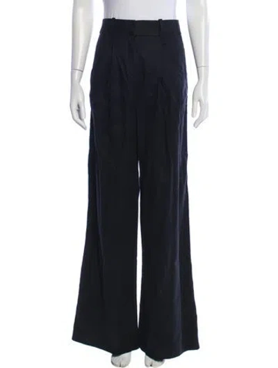 Pre-owned Veronica Beard Wide Leg Pants In Black