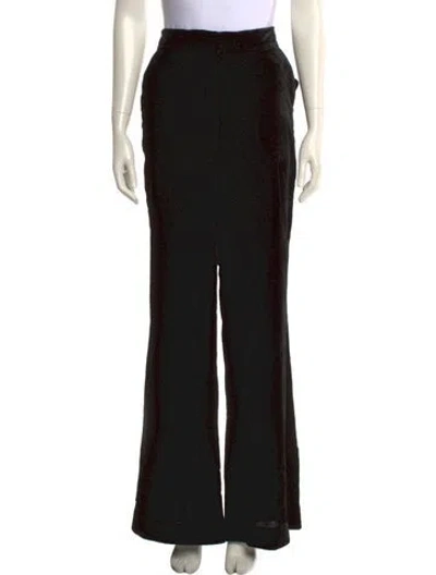 Pre-owned Veronica Beard Wide Leg Pants In Black