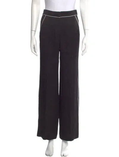 Pre-owned Veronica Beard Wide Leg Pants In Black
