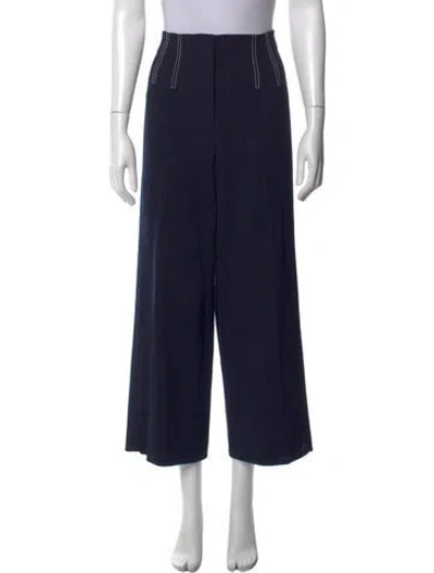 Pre-owned Veronica Beard Wide Leg Pants In Black