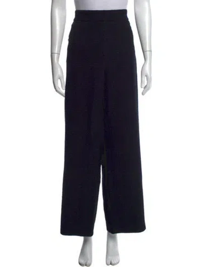 Pre-owned Veronica Beard Wide Leg Pants In Black