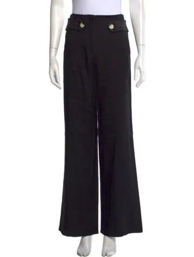 Pre-owned Veronica Beard Wide Leg Pants In Black