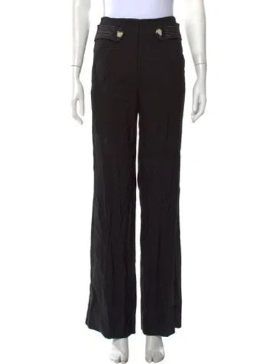 Pre-owned Veronica Beard Wide Leg Pants In Black