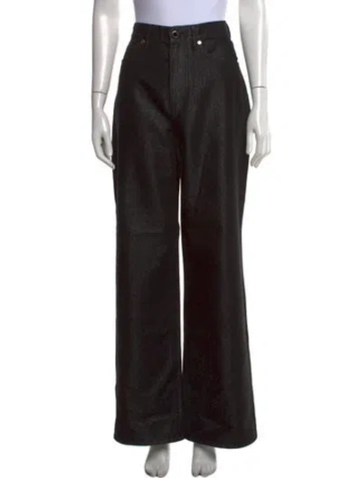 Pre-owned Veronica Beard Wide Leg Pants In Black