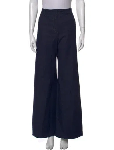 Pre-owned Veronica Beard Wide Leg Pants In Blue