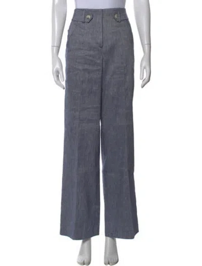 Pre-owned Veronica Beard Wide Leg Pants In Blue