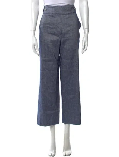 Pre-owned Veronica Beard Wide Leg Pants In Blue