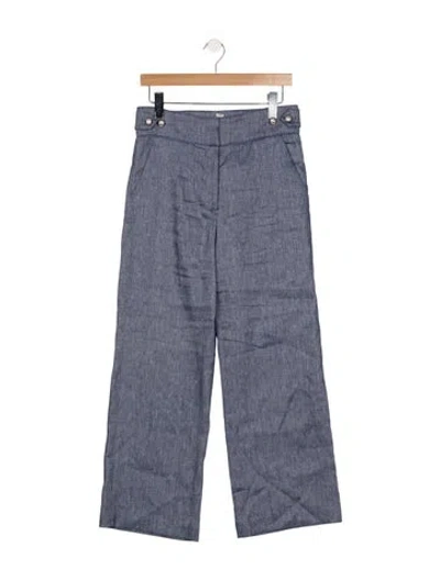 Pre-owned Veronica Beard Wide Leg Pants In Blue