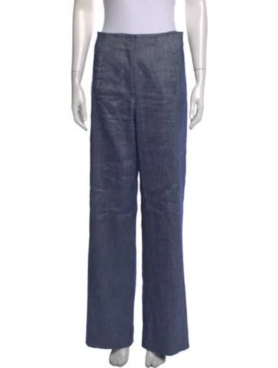 Pre-owned Veronica Beard Wide Leg Pants In Blue